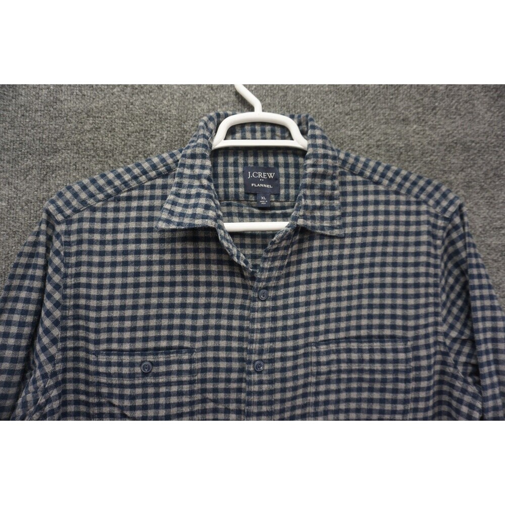 J Crew Flannel Shirt Mens XL Check Long Sleeve Button Up